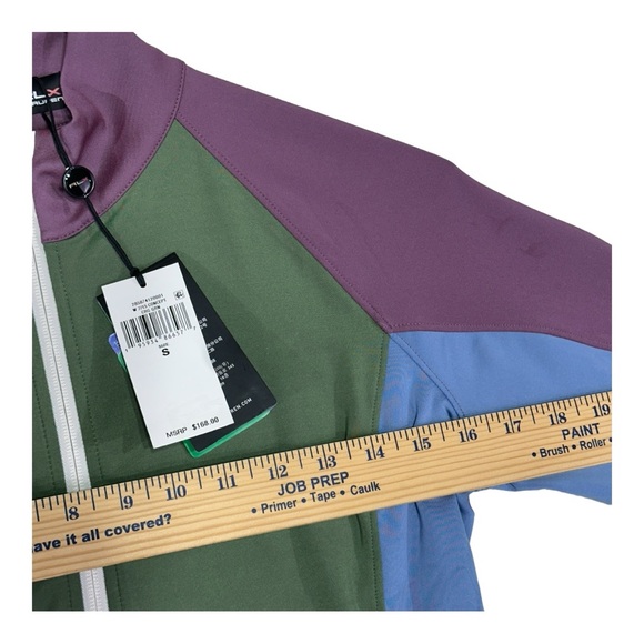 RLX Ralph Lauren - Color-Blocked Jersey Full-Zip Jacket - Green / Blue / Mauve - Picture 5 of 13